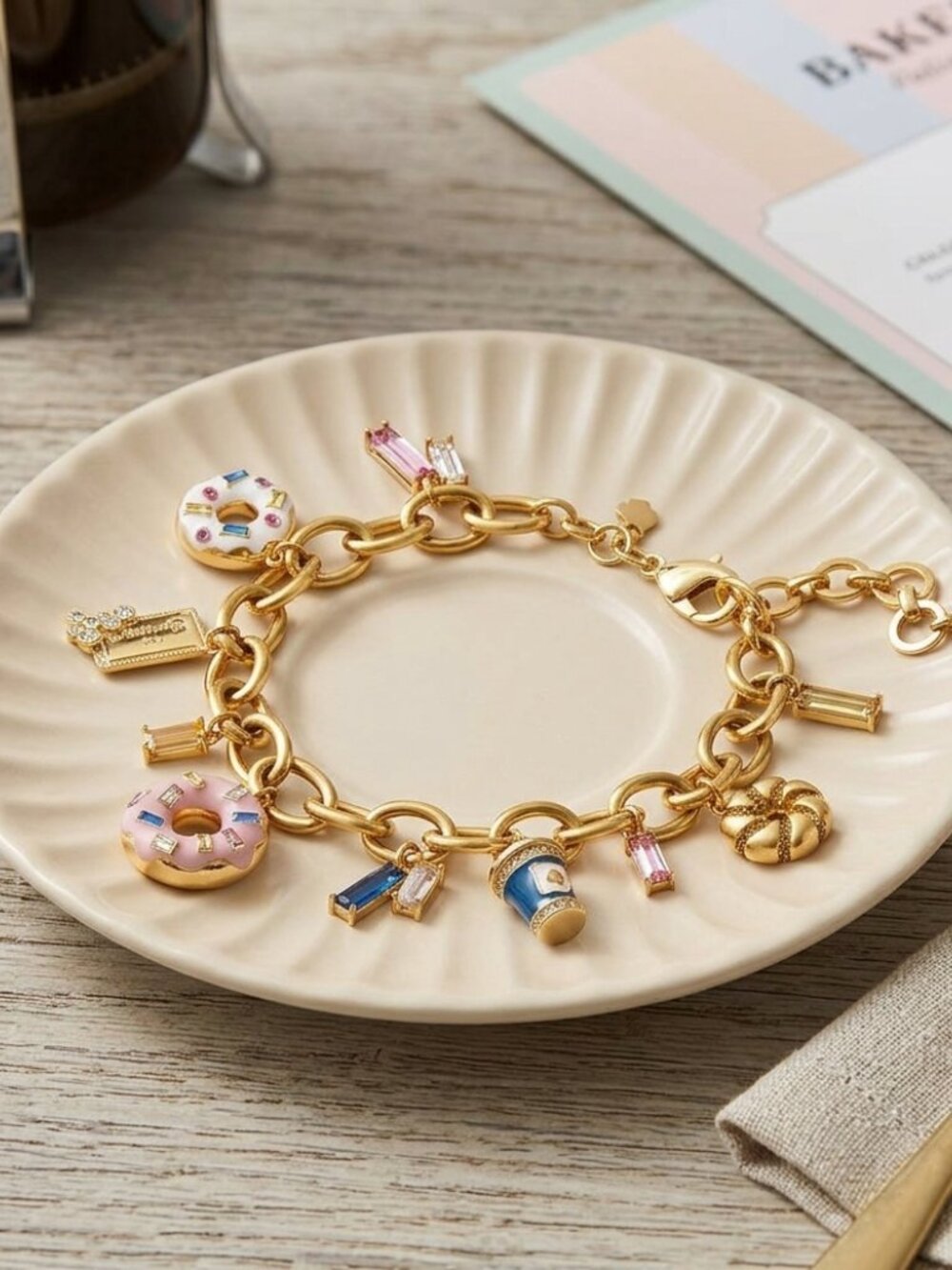 Kate Spade Coffee Shop Donut Charm Bracelet